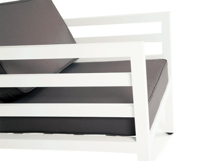 "Глория" кресло интерьерное, каркас из алюминия