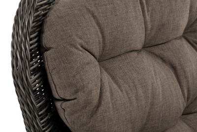 "Алиса" кресло плетеное, цвет графит с подушками