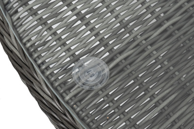 "Дольче" обеденная группа из искусственного ротанга, цвет графит